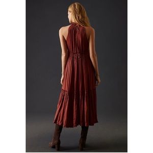 Anthropologie tiered halter dress